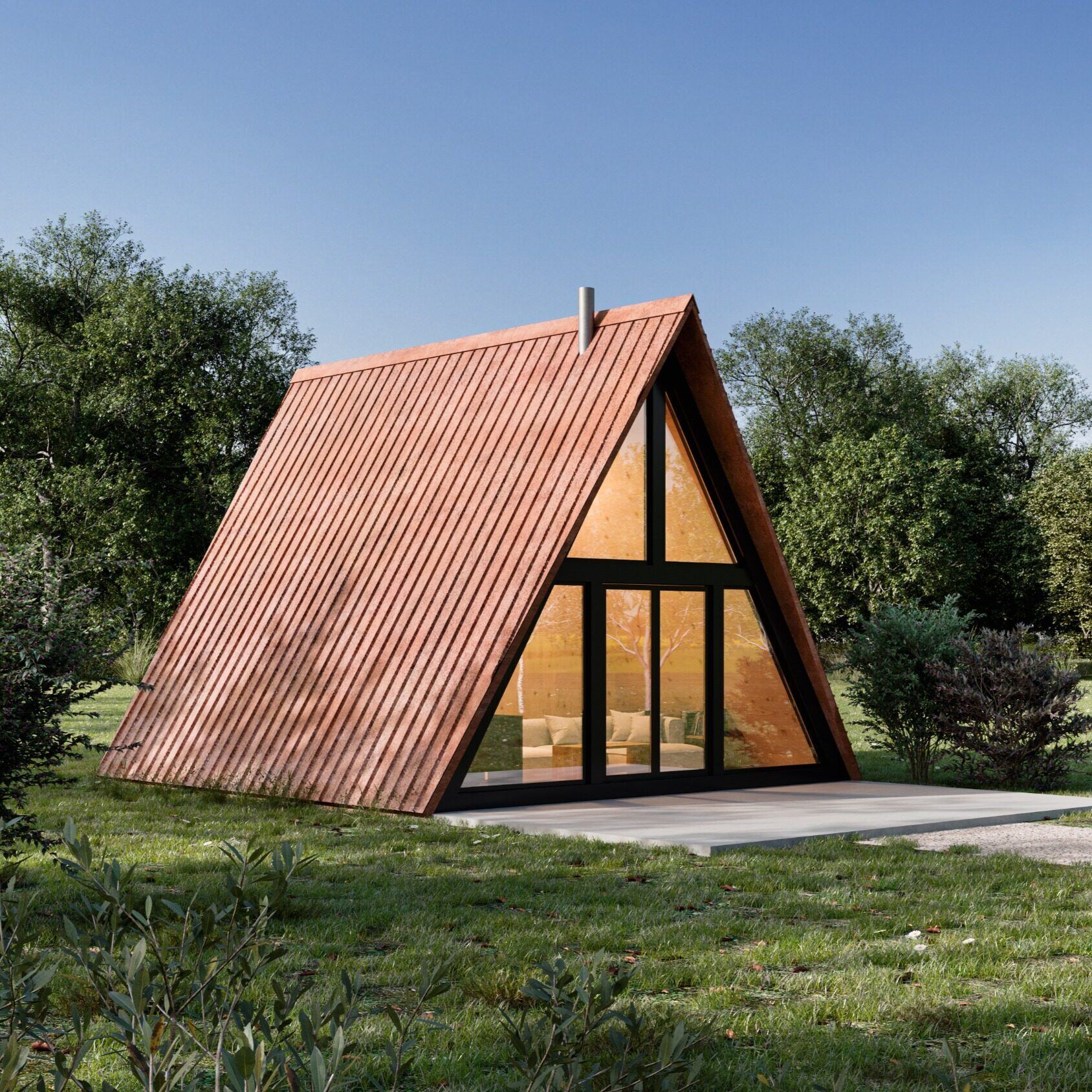 A-01 architectural flagship cabin — 34.8m² Random Hare signature build